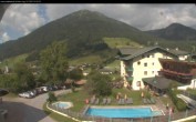 Archived image Webcam features a view of the Tennergebirge mountains 09:00