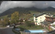 Archived image Webcam features a view of the Tennergebirge mountains 09:00