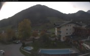 Archived image Webcam features a view of the Tennergebirge mountains 17:00