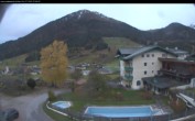 Archived image Webcam features a view of the Tennergebirge mountains 06:00