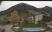 Archived image Webcam features a view of the Tennergebirge mountains 07:00