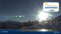 Archived image Webcam Zauchensee: Gamskogelhütte Restaurant 08:00