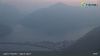 Archiv Foto Webcam Lugano - Paradiso: Monte San Salvatore 18:00