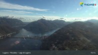 Archiv Foto Webcam Lugano - Paradiso: Monte San Salvatore 14:00