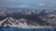 Archived image Webcam Valluga mountain in St. Anton 19:00