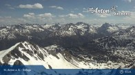 Archived image Webcam Valluga mountain in St. Anton 09:00