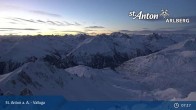 Archived image Webcam Valluga mountain in St. Anton 01:00