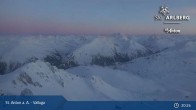 Archived image Webcam Valluga mountain in St. Anton 07:00