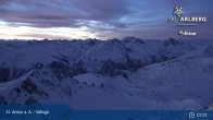 Archived image Webcam Valluga mountain in St. Anton 06:00