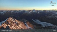 Archiv Foto Webcam St. Anton: Ausblick Valluga 18:00