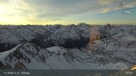 Archived image Webcam Valluga mountain in St. Anton 06:00