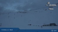 Archived image Webcam Mountain Restaurant Rendl - St. Anton 04:00