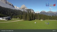 Archiv Foto Webcam Sicht auf das Kinderland an der Ehrwalder Alm 08:00