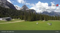 Archiv Foto Webcam Sicht auf das Kinderland an der Ehrwalder Alm 10:00