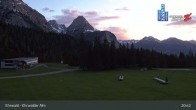 Archiv Foto Webcam Sicht auf das Kinderland an der Ehrwalder Alm 02:00