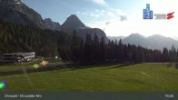 Archiv Foto Webcam Sicht auf das Kinderland an der Ehrwalder Alm 18:00