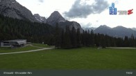 Archiv Foto Webcam Sicht auf das Kinderland an der Ehrwalder Alm 18:00