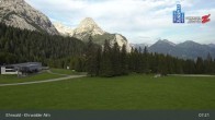 Archiv Foto Webcam Sicht auf das Kinderland an der Ehrwalder Alm 06:00