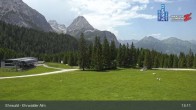 Archiv Foto Webcam Sicht auf das Kinderland an der Ehrwalder Alm 12:00