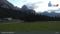 Archiv Foto Webcam Sicht auf das Kinderland an der Ehrwalder Alm 02:00