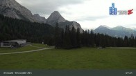 Archiv Foto Webcam Sicht auf das Kinderland an der Ehrwalder Alm 06:00