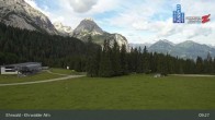 Archiv Foto Webcam Sicht auf das Kinderland an der Ehrwalder Alm 08:00