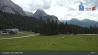 Archiv Foto Webcam Sicht auf das Kinderland an der Ehrwalder Alm 14:00