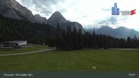 Archiv Foto Webcam Sicht auf das Kinderland an der Ehrwalder Alm 18:00