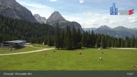 Archiv Foto Webcam Sicht auf das Kinderland an der Ehrwalder Alm 12:00
