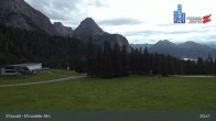 Archiv Foto Webcam Sicht auf das Kinderland an der Ehrwalder Alm 02:00