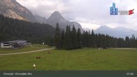 Archiv Foto Webcam Sicht auf das Kinderland an der Ehrwalder Alm 06:00
