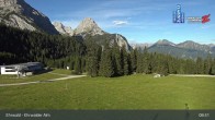 Archiv Foto Webcam Sicht auf das Kinderland an der Ehrwalder Alm 07:00