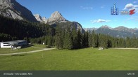 Archiv Foto Webcam Sicht auf das Kinderland an der Ehrwalder Alm 08:00
