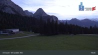 Archiv Foto Webcam Sicht auf das Kinderland an der Ehrwalder Alm 02:00