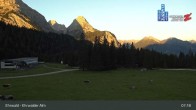 Archiv Foto Webcam Sicht auf das Kinderland an der Ehrwalder Alm 06:00