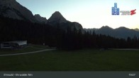 Archiv Foto Webcam Sicht auf das Kinderland an der Ehrwalder Alm 02:00