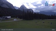 Archiv Foto Webcam Sicht auf das Kinderland an der Ehrwalder Alm 02:00