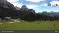 Archiv Foto Webcam Sicht auf das Kinderland an der Ehrwalder Alm 12:00