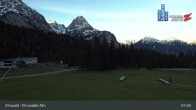 Archiv Foto Webcam Sicht auf das Kinderland an der Ehrwalder Alm 06:00