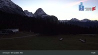 Archiv Foto Webcam Sicht auf das Kinderland an der Ehrwalder Alm 02:00