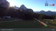 Archived image Webcam View of Ehrwalder Alm 14:00