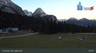 Archiv Foto Webcam Sicht auf das Kinderland an der Ehrwalder Alm 06:00