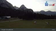 Archiv Foto Webcam Sicht auf das Kinderland an der Ehrwalder Alm 14:00
