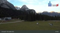 Archiv Foto Webcam Sicht auf das Kinderland an der Ehrwalder Alm 07:00