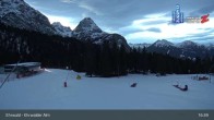Archiv Foto Webcam Sicht auf das Kinderland an der Ehrwalder Alm 04:00