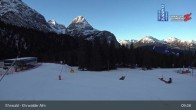 Archiv Foto Webcam Sicht auf das Kinderland an der Ehrwalder Alm 08:00