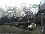 Archived image Webcam mountain station chairlift "Gaistal", "Ehrwalder Alm" 19:00