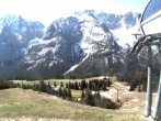 Archiv Foto Webcam Bergstation Sesselbahn Gaistal, Ehrwalder Alm 09:00