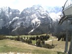 Archived image Webcam mountain station chairlift "Gaistal", "Ehrwalder Alm" 13:00