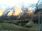 Archived image Webcam mountain station chairlift "Gaistal", "Ehrwalder Alm" 19:00
